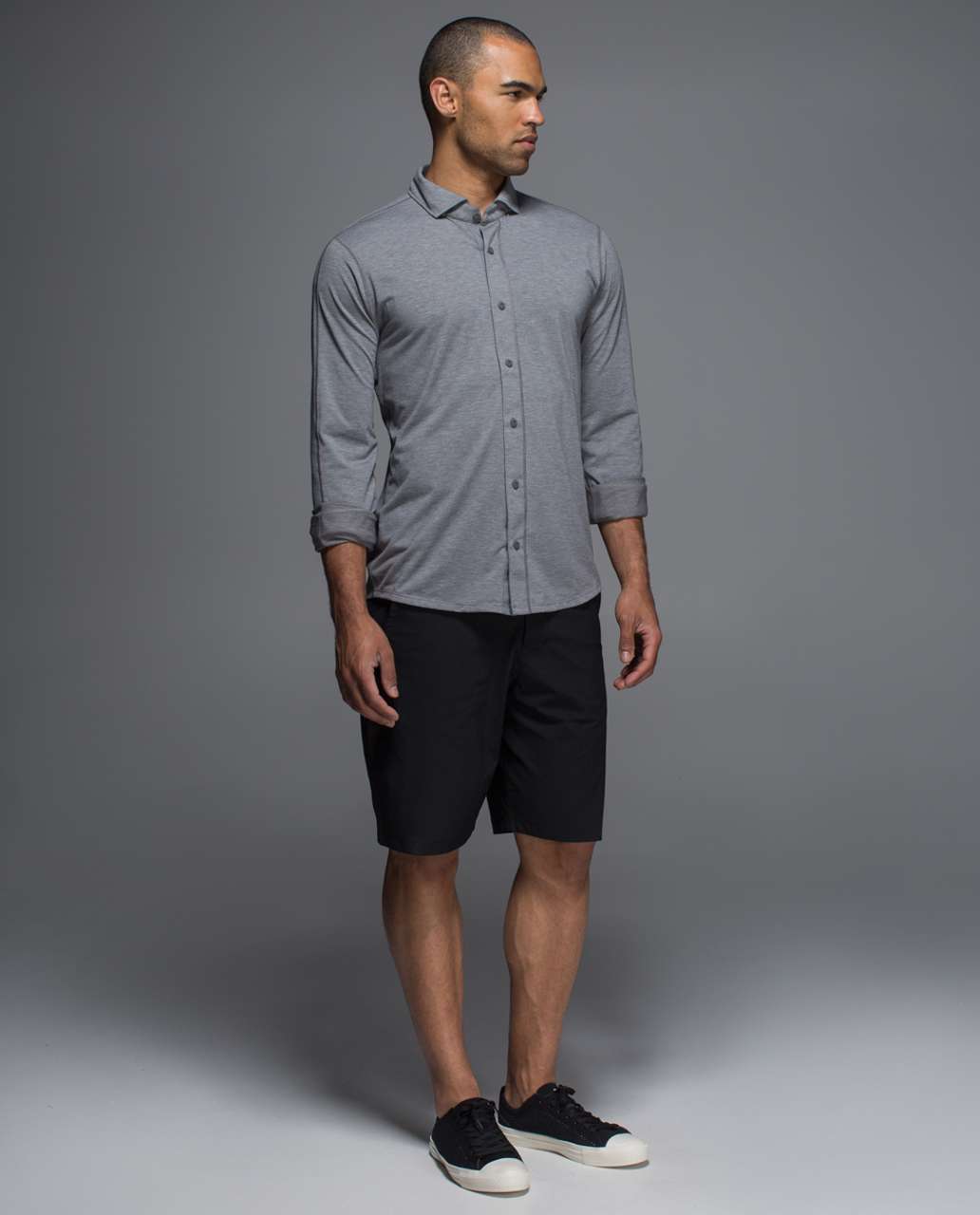 Lululemon Rival Button Up *Silver - Heathered Slate / Slate