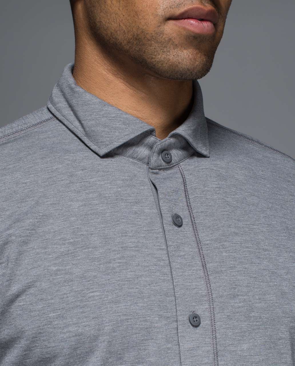 Lululemon Rival Button Up *Silver - Heathered Slate / Slate