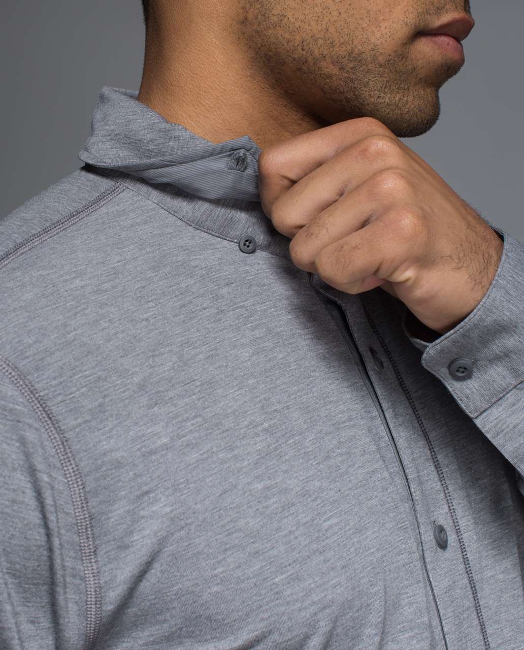 Lululemon Rival Button Up *Silver - Heathered Slate / Slate