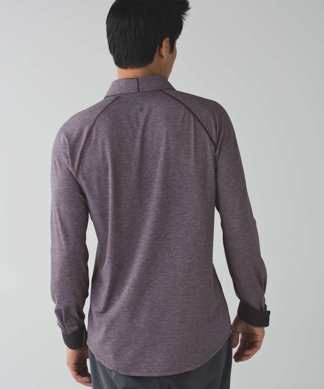 Lululemon Rival Button Up *Silver - Heathered Black Cherry / Black