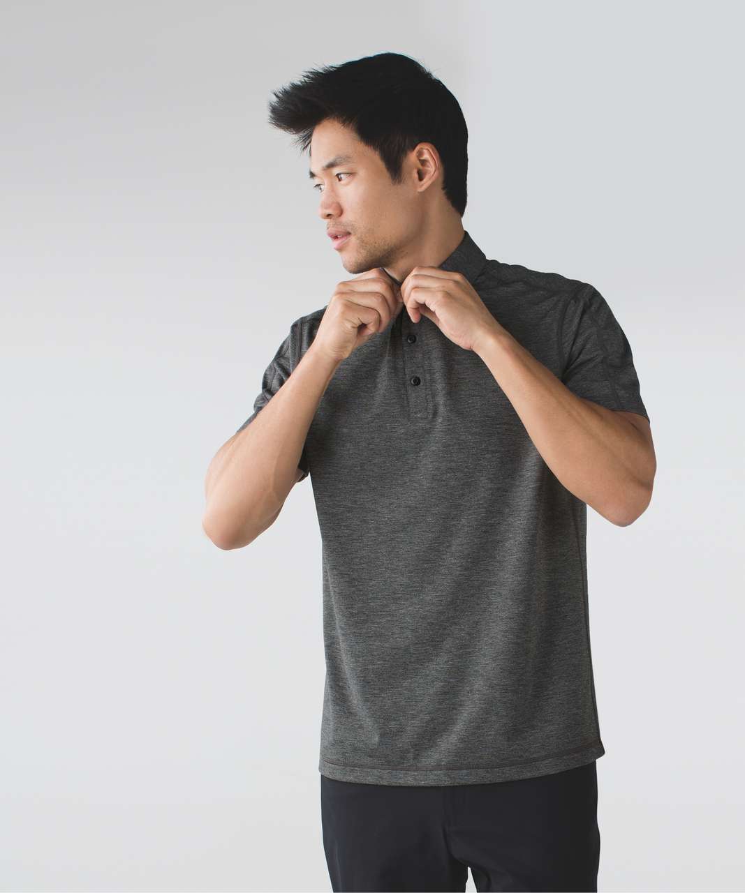 Lululemon Evolution Polo - Heathered Black (First Release)