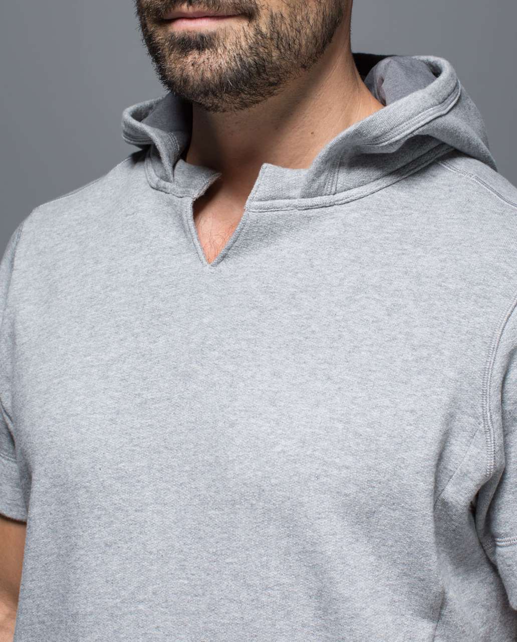 Lululemon Bodhi Short Sleeve Hoodie - Heathered Medium Grey / Slate