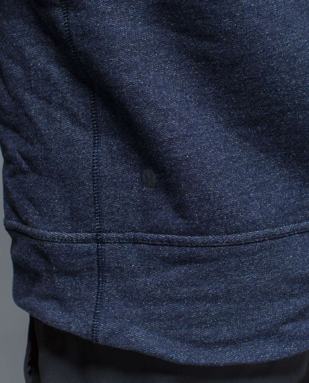 Lululemon Bodhi Short Sleeve Hoodie - Heathered Deep Navy / Blanket Stripe Printed Hawk Blue Deep Navy