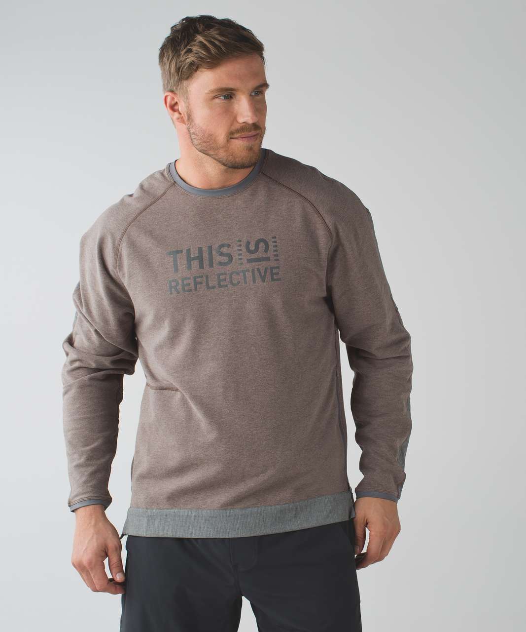 Lululemon Synth Crew - Heathered Soft Earth / Heathered Greyt