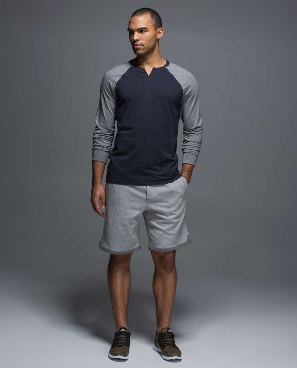 Lululemon Bodhi Short - Heathered Medium Grey / Slate - lulu fanatics