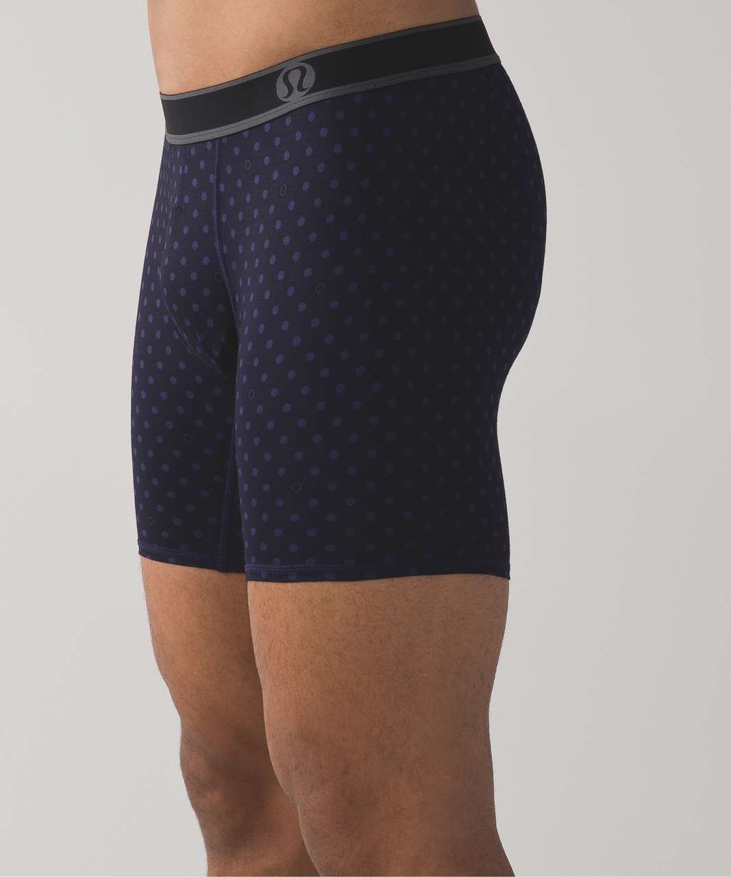 Lululemon No Boxer Boxer (The Long One) - Iconic Polka Dense Purple Black Grape