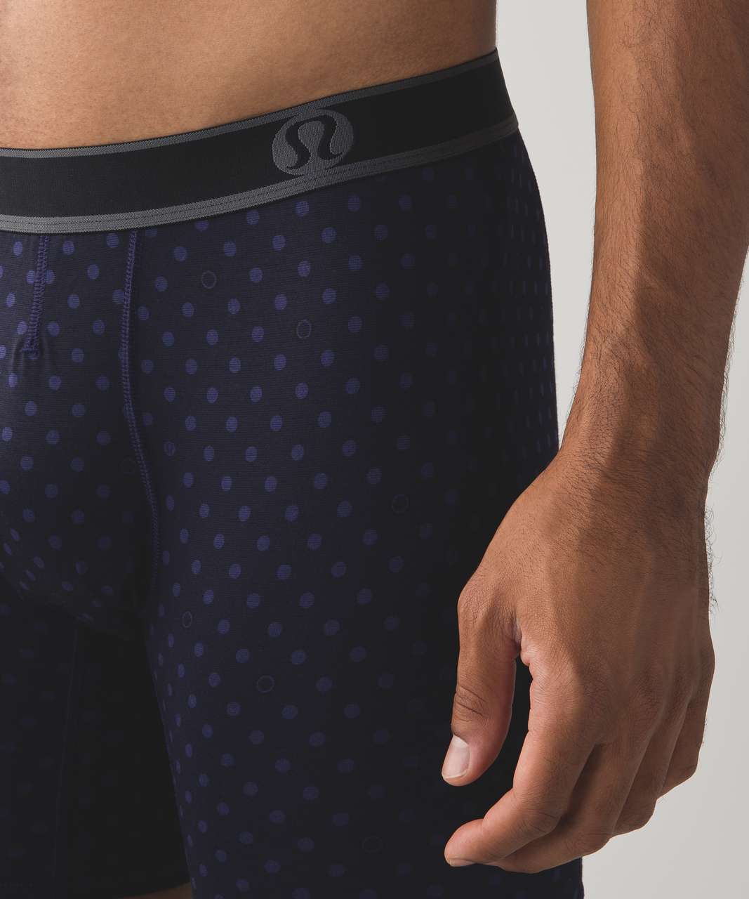 Lululemon No Boxer Boxer (The Long One) - Iconic Polka Dense Purple Black Grape