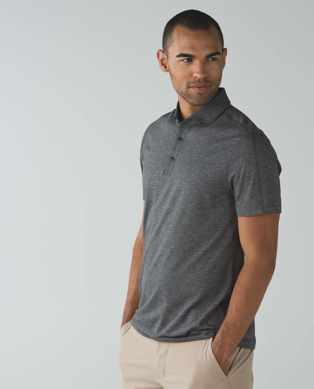 Lululemon Evolution Polo - Heathered Black (Second Release)