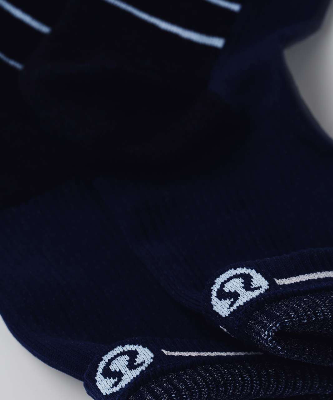 Lululemon Crew Sock *Silver - Varsity Stripe Deep Navy Moon Glow