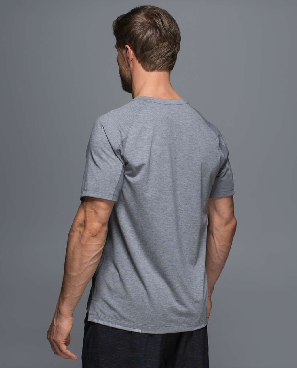 Lululemon Switchback Short Sleeve V - Heathered Slate - lulu fanatics