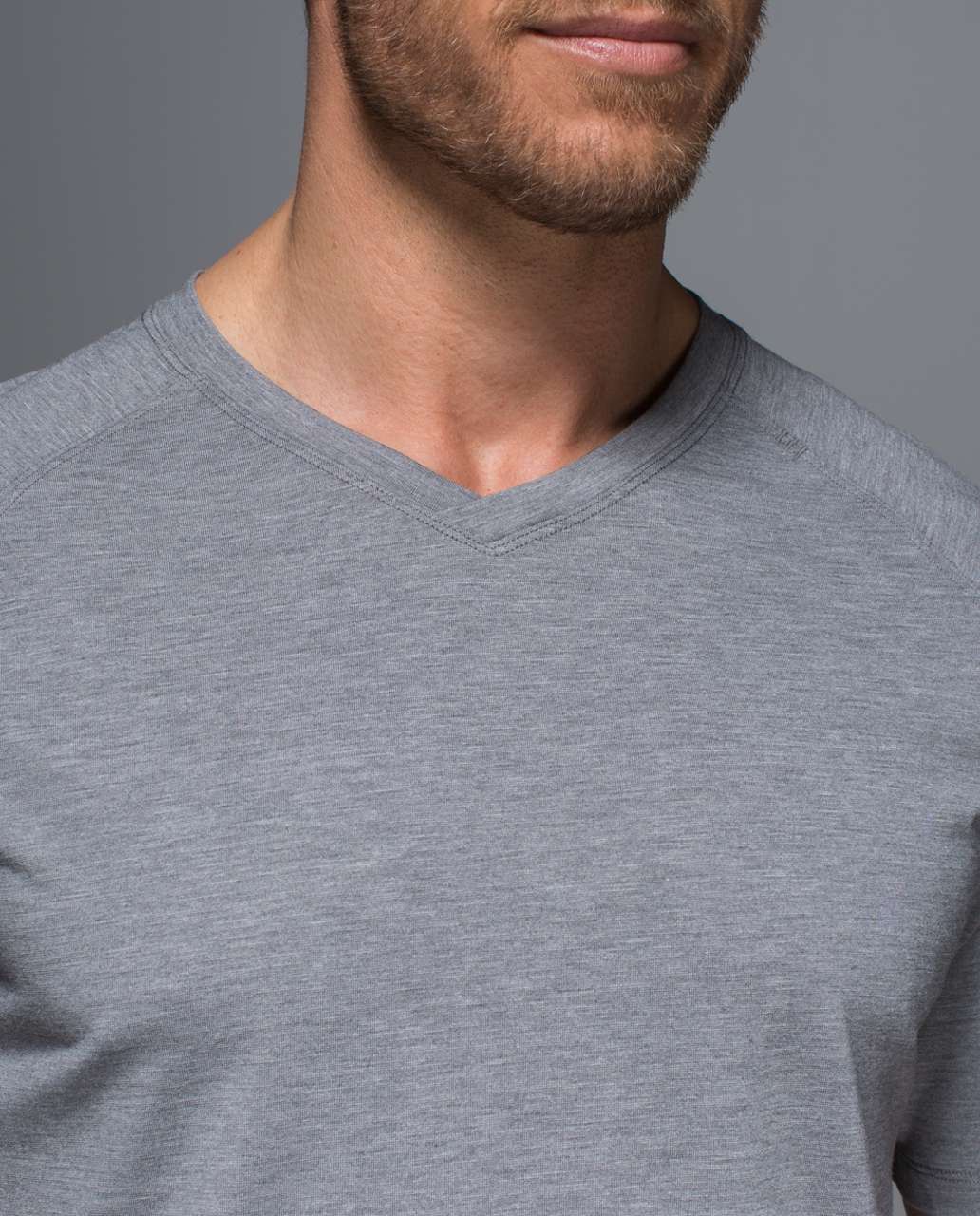 Lululemon Switchback Short Sleeve V - Heathered Slate