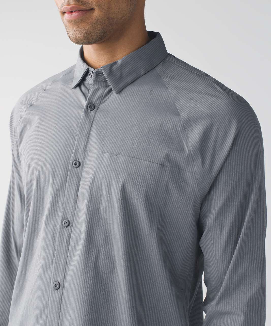 Lululemon Bonded Voyage Long Sleeve Button Down - Heathered Slate (First Release)