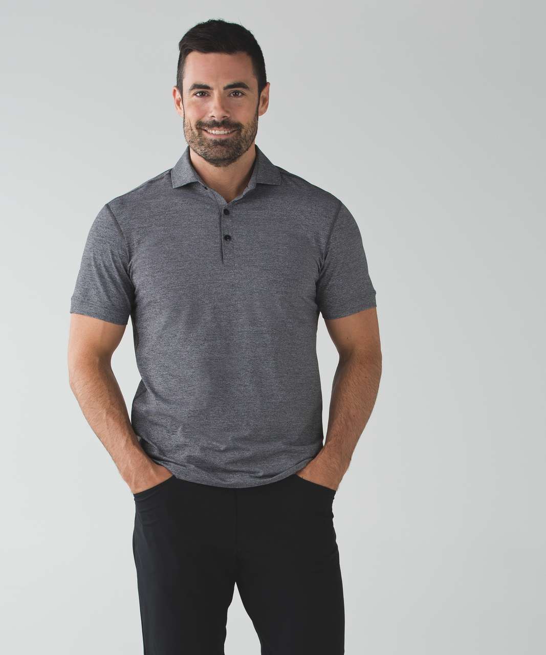 Lululemon Propel Polo - Heathered Black