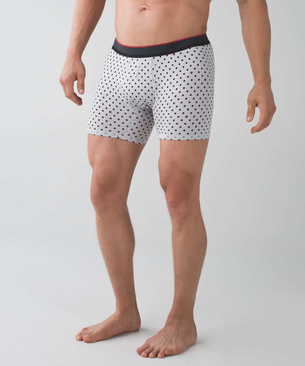 Lululemon No Boxer Boxer - Iconic Polka Silver Spoon Black Cherry