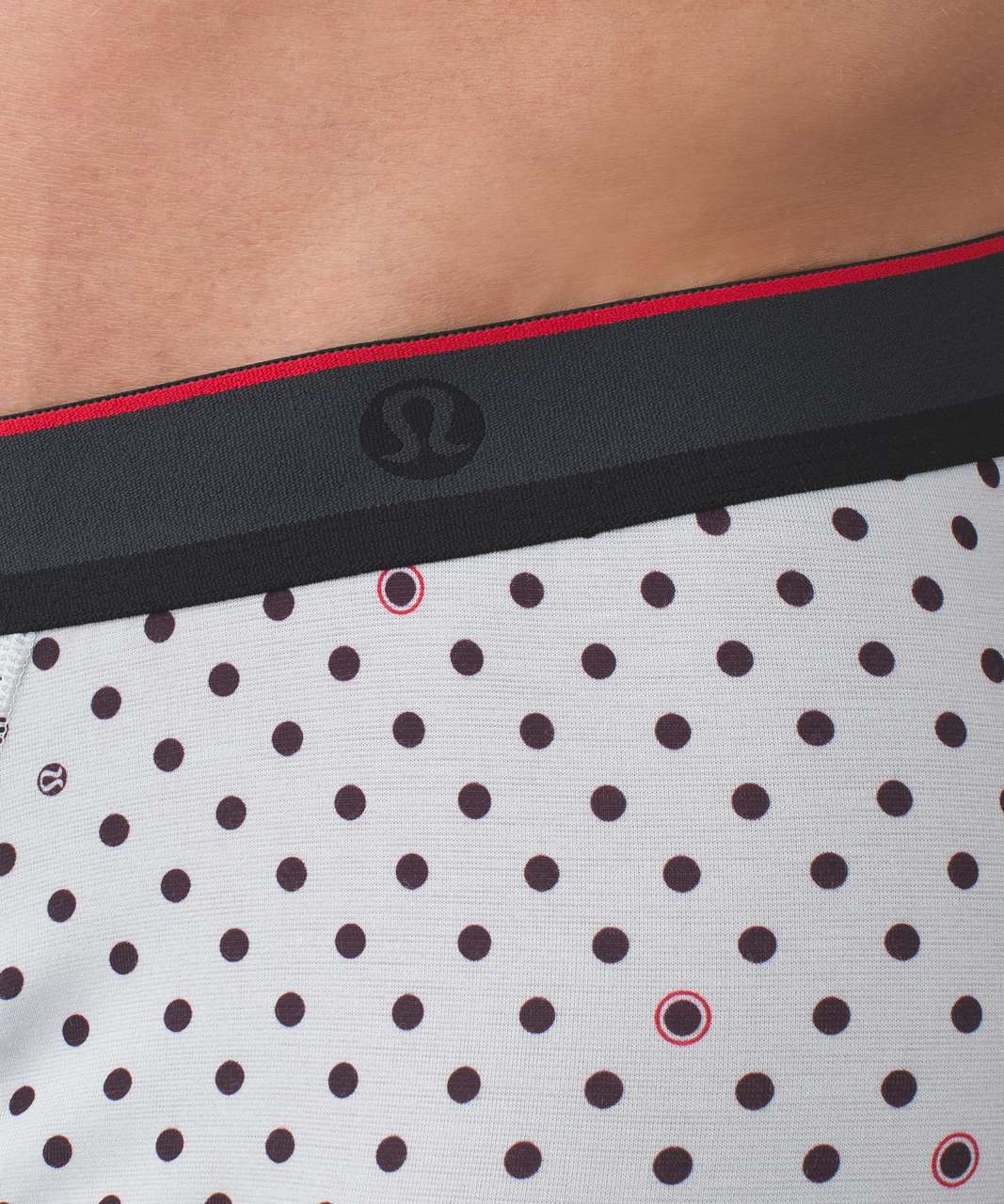 Lululemon No Boxer Boxer - Iconic Polka Silver Spoon Black Cherry