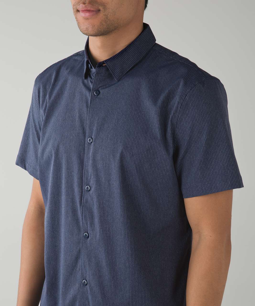 Lululemon The Gamer Button Down - Heathered Deep Navy