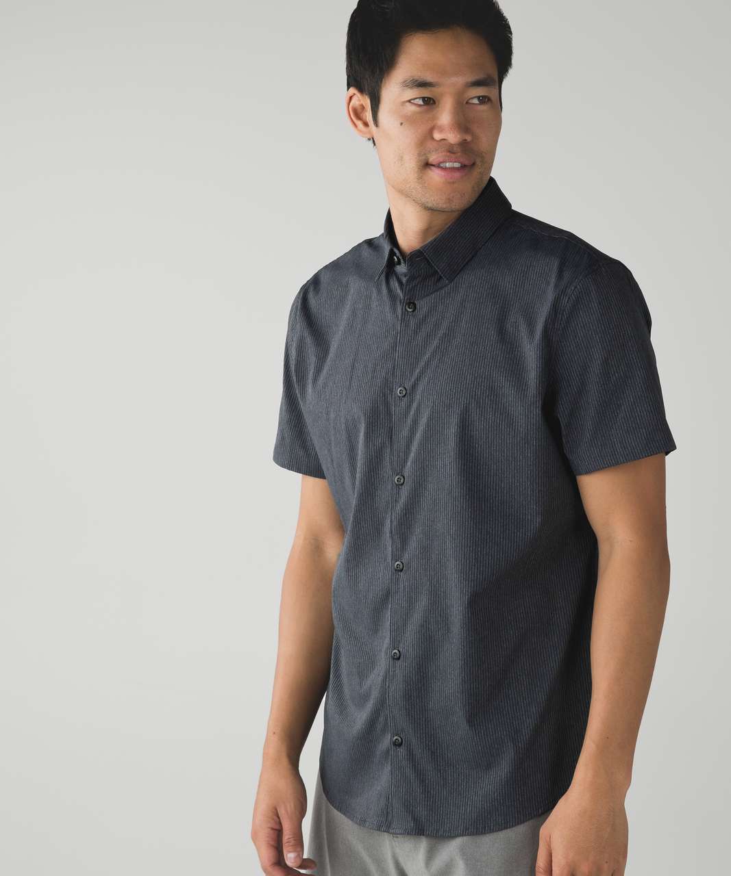 Lululemon The Gamer Button Down - Heathered Black