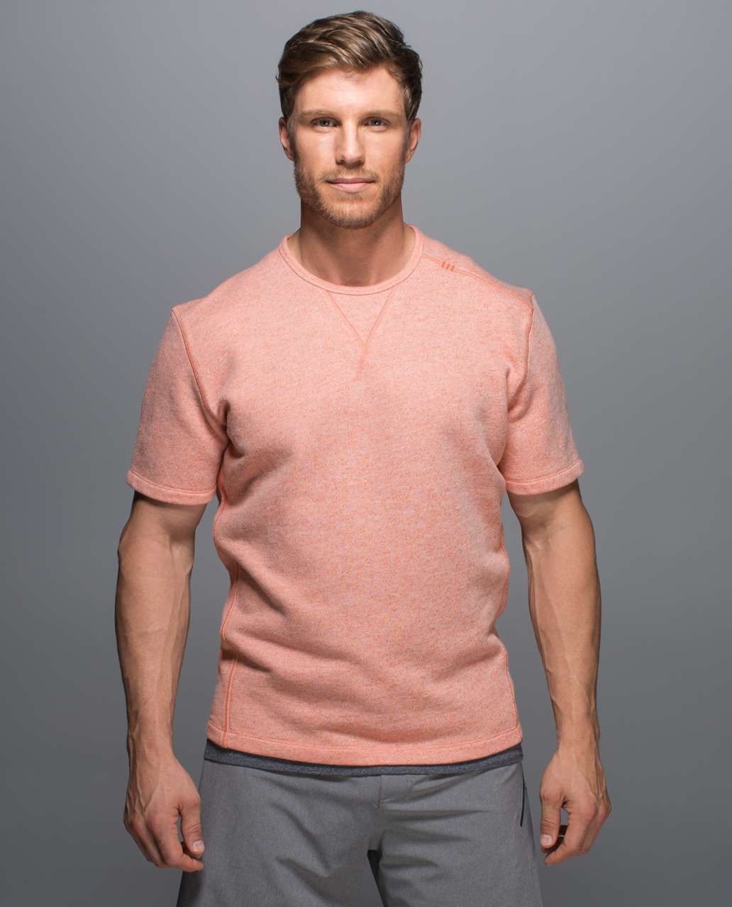 Lululemon Sundown Short Sleeve Crew - Heathered Brick - lulu fanatics