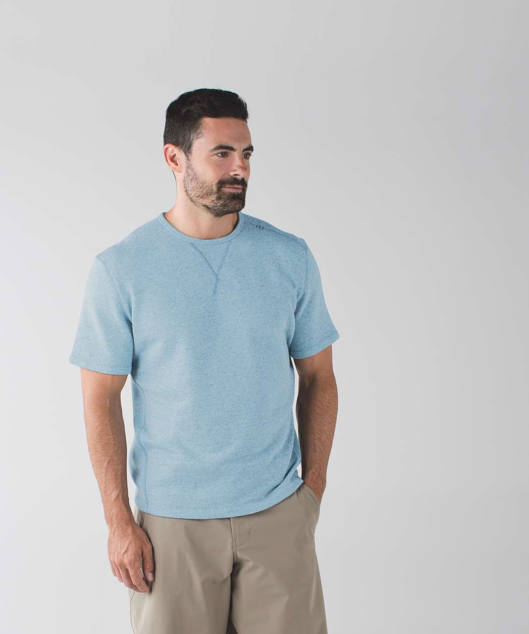 Lululemon Sundown Short Sleeve Crew - Heathered Tofino Teal