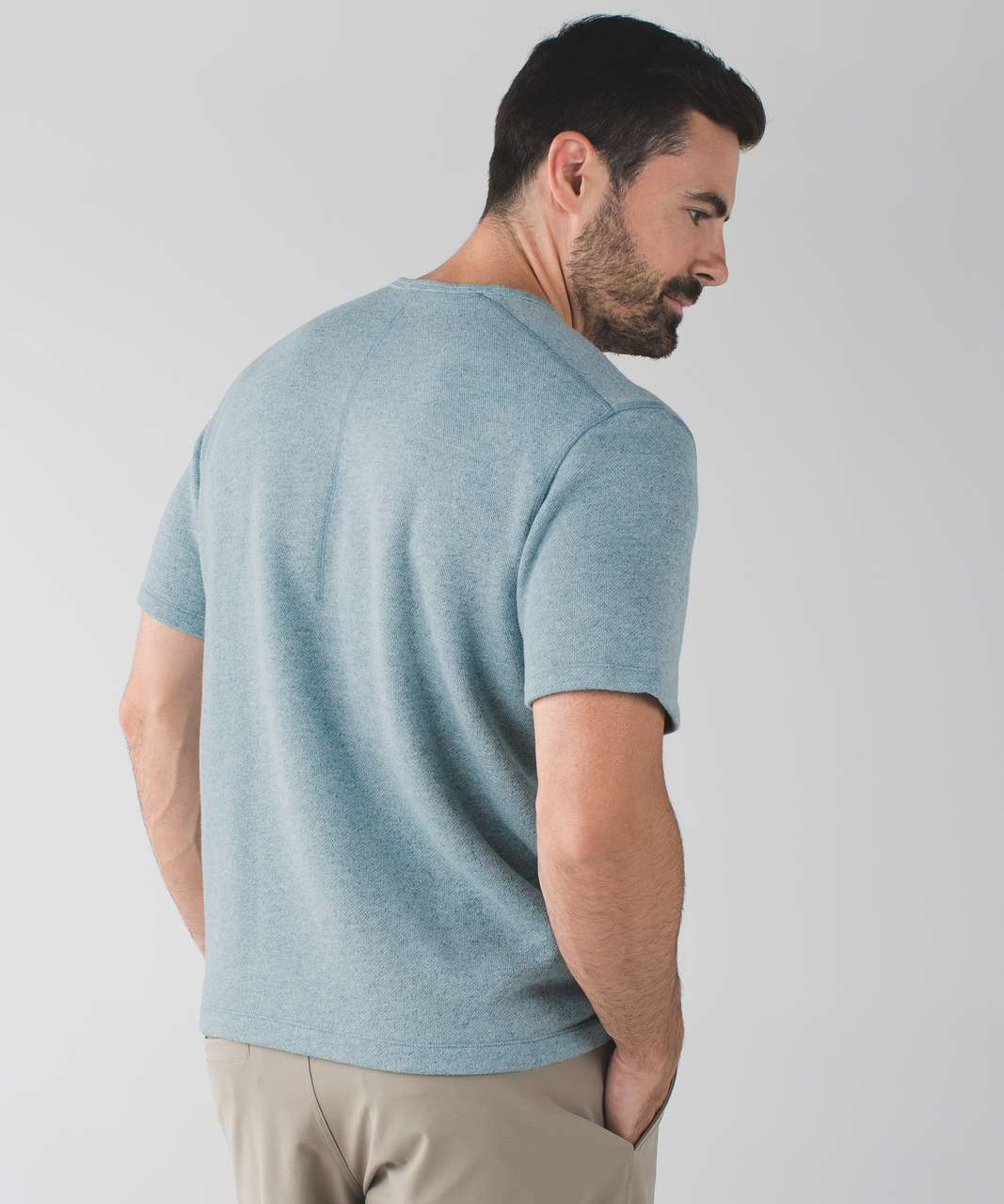 Lululemon Sundown Short Sleeve Crew - Heathered Tofino Teal