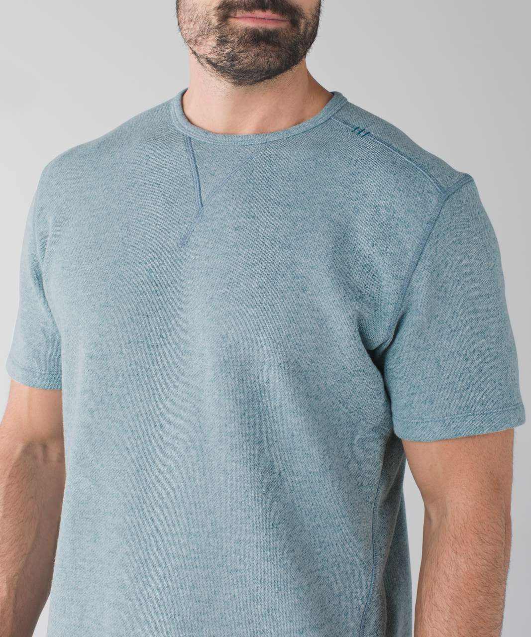 Lululemon Sundown Short Sleeve Crew - Heathered Tofino Teal