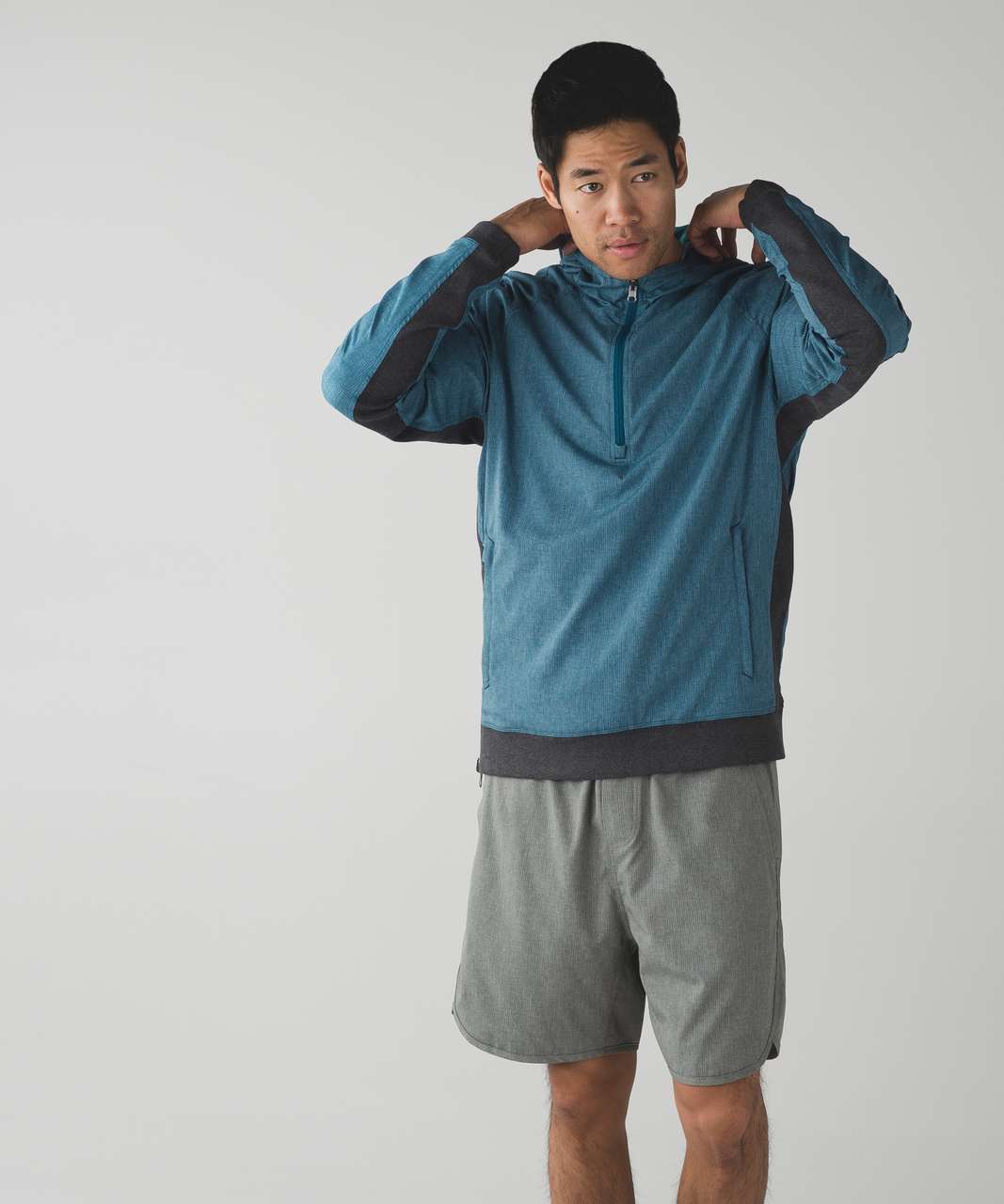 Lululemon Sundown To Sunup Pullover - Heathered Tofino Teal / Heathered Texture Printed Bali Breeze