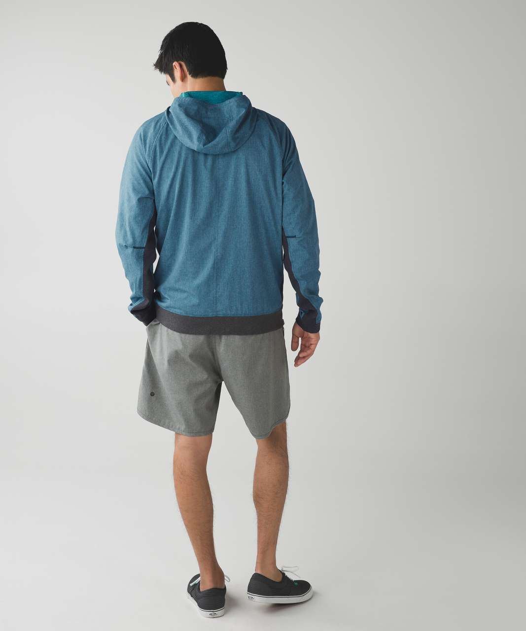 Lululemon Sundown To Sunup Pullover - Heathered Tofino Teal / Heathered Texture Printed Bali Breeze