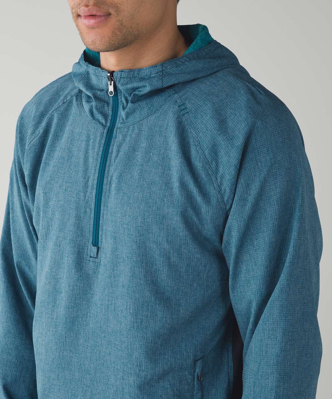 Lululemon Sundown To Sunup Pullover - Heathered Tofino Teal / Heathered Texture Printed Bali Breeze