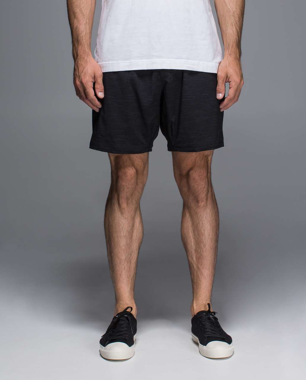 Lululemon On The Mat Short - All Court Texture Deep Coal Black - lulu ...