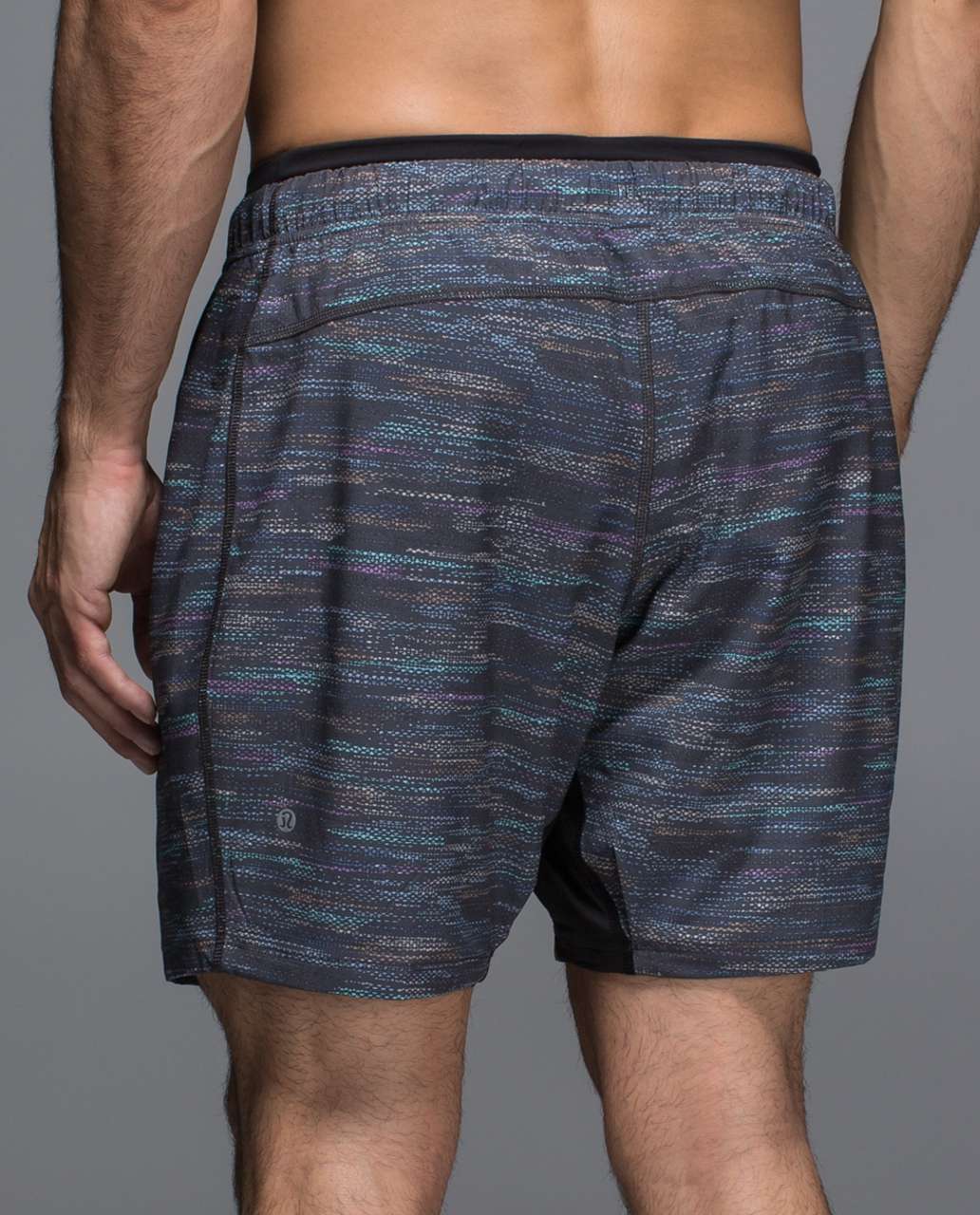 Lululemon On The Mat Short - Multi Court Texture Lavender Boom Tranquil Blue