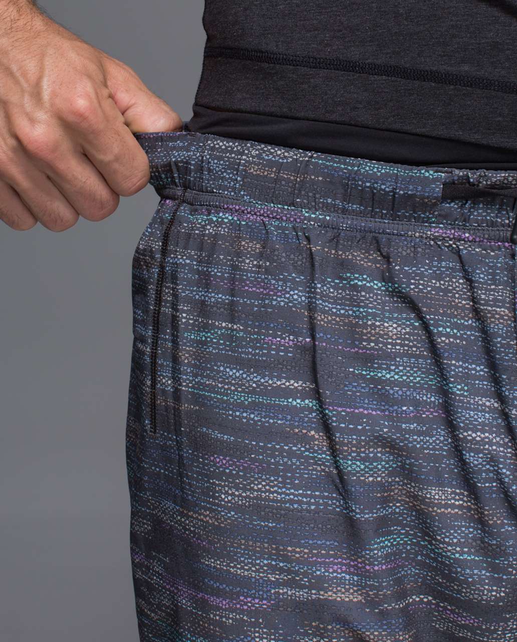 Lululemon On The Mat Short - Multi Court Texture Lavender Boom Tranquil Blue