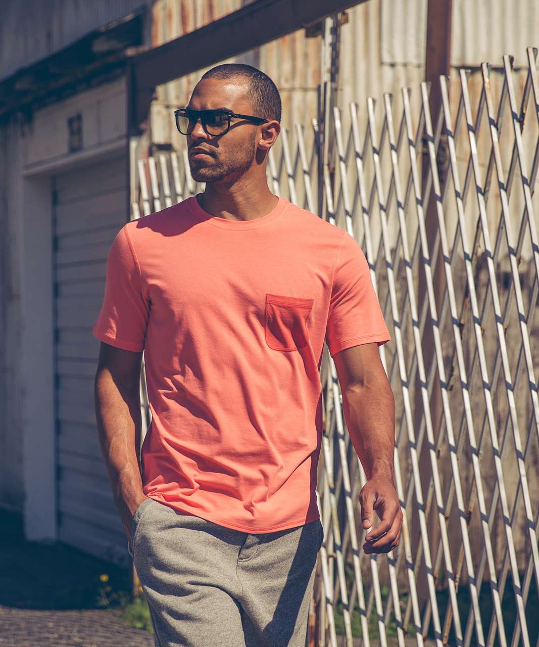 Lululemon Sundown Short Sleeve - Plum Peach / Heathered Brick