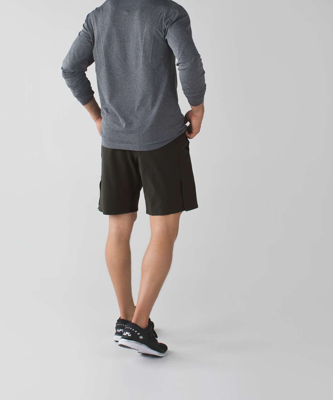 Lululemon Assert Short - Glacier Texture Surge Black / Black