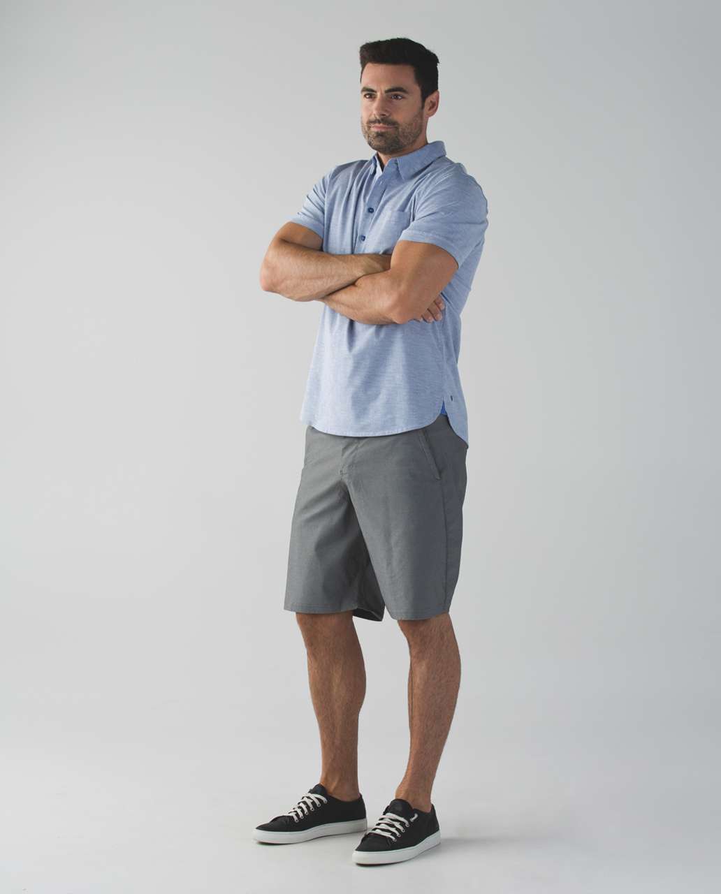 Lululemon Oxbridge Short Sleeve Popover *Qwick Oxford - Harbor Blue