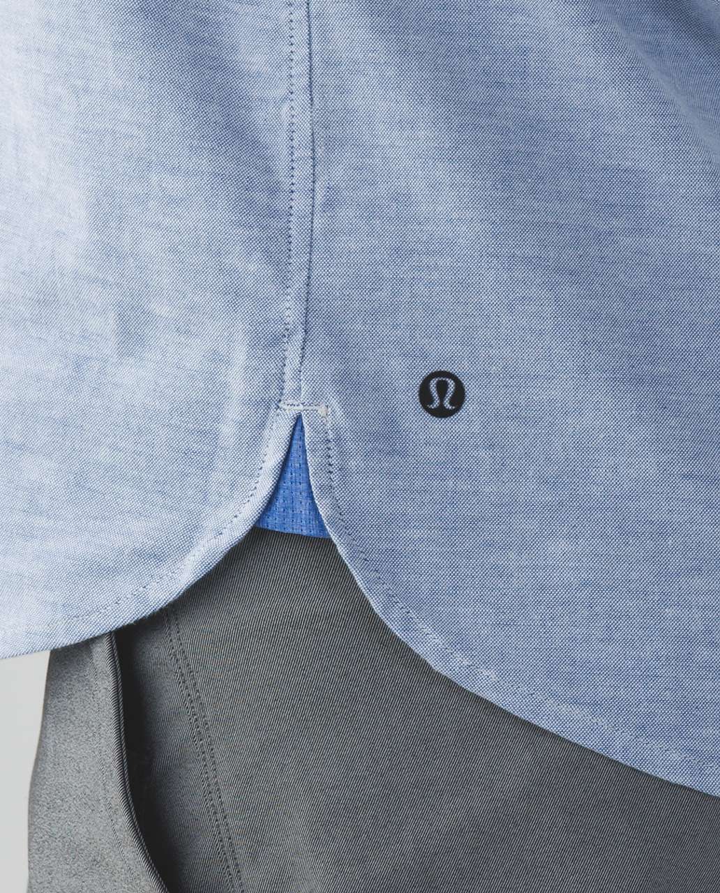 Lululemon Oxbridge Short Sleeve Popover *Qwick Oxford - Harbor Blue