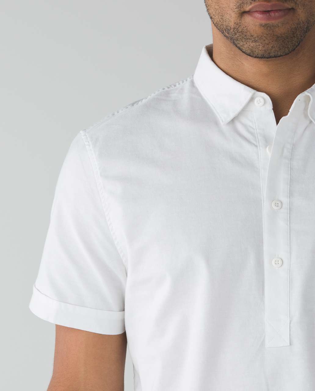 Lululemon Oxbridge Short Sleeve Popover *Qwick Oxford - White