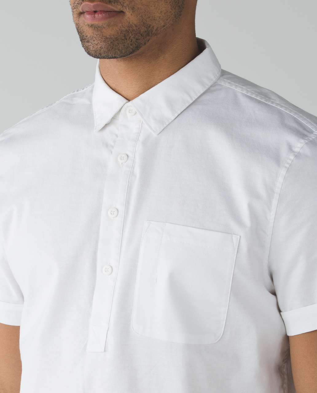 Lululemon Oxbridge Short Sleeve Popover *Qwick Oxford - White