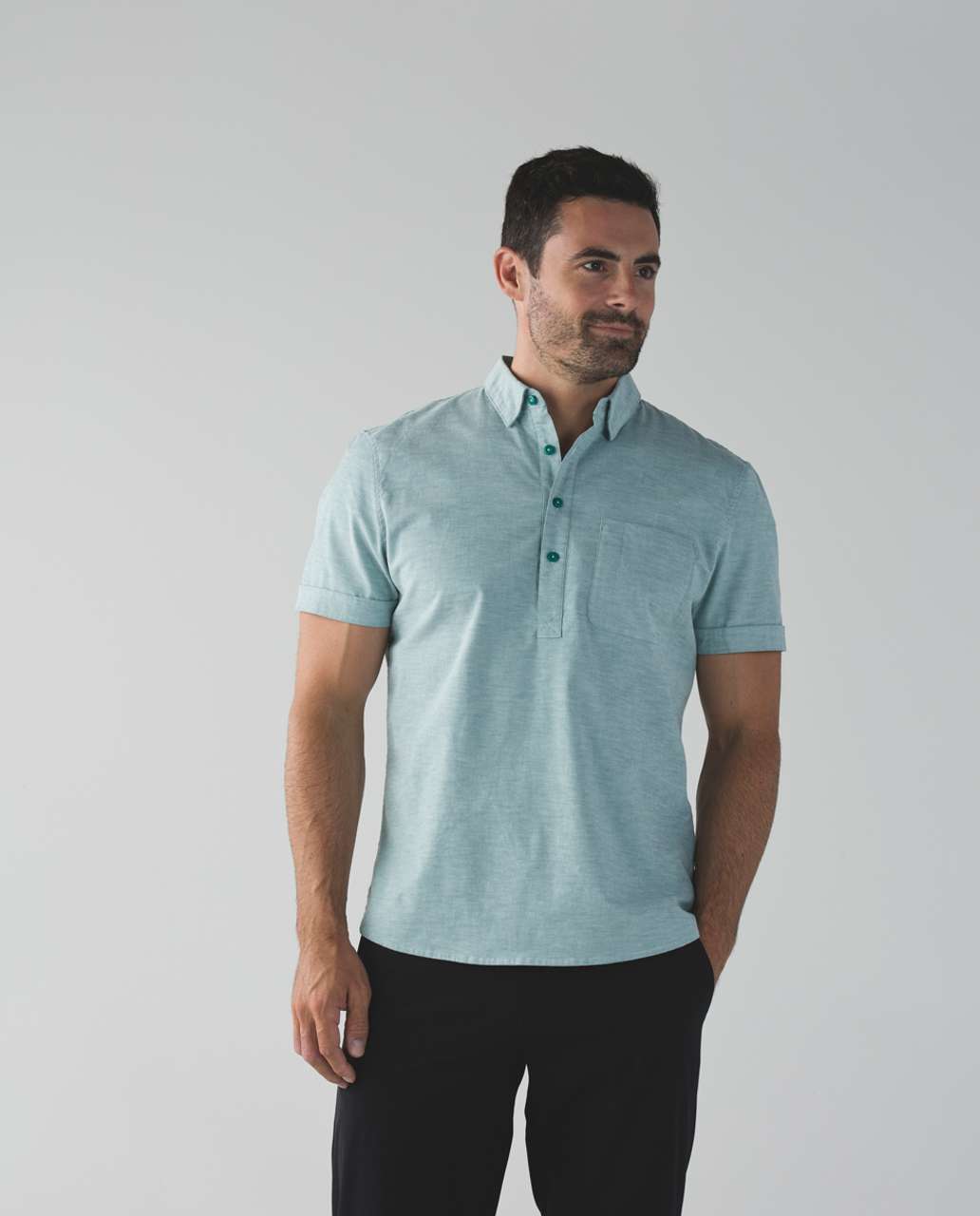 Lululemon Oxbridge Short Sleeve Popover *Qwick Oxford - Hunter Green