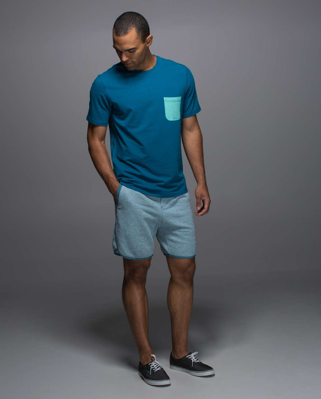 Lululemon Sundown Short - Heathered Tofino Teal