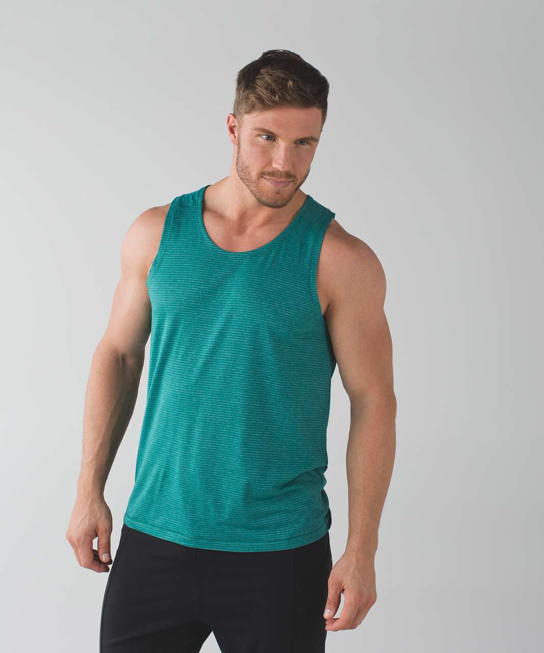 Lululemon Open Up Tank - Heathered Hunter Green