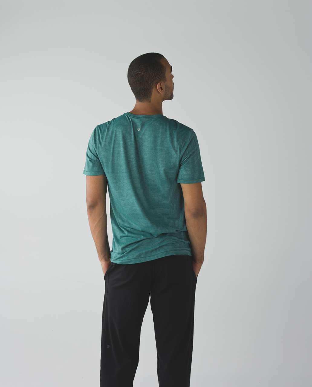 Lululemon Open Up Short Sleeve - Heathered Hunter Green