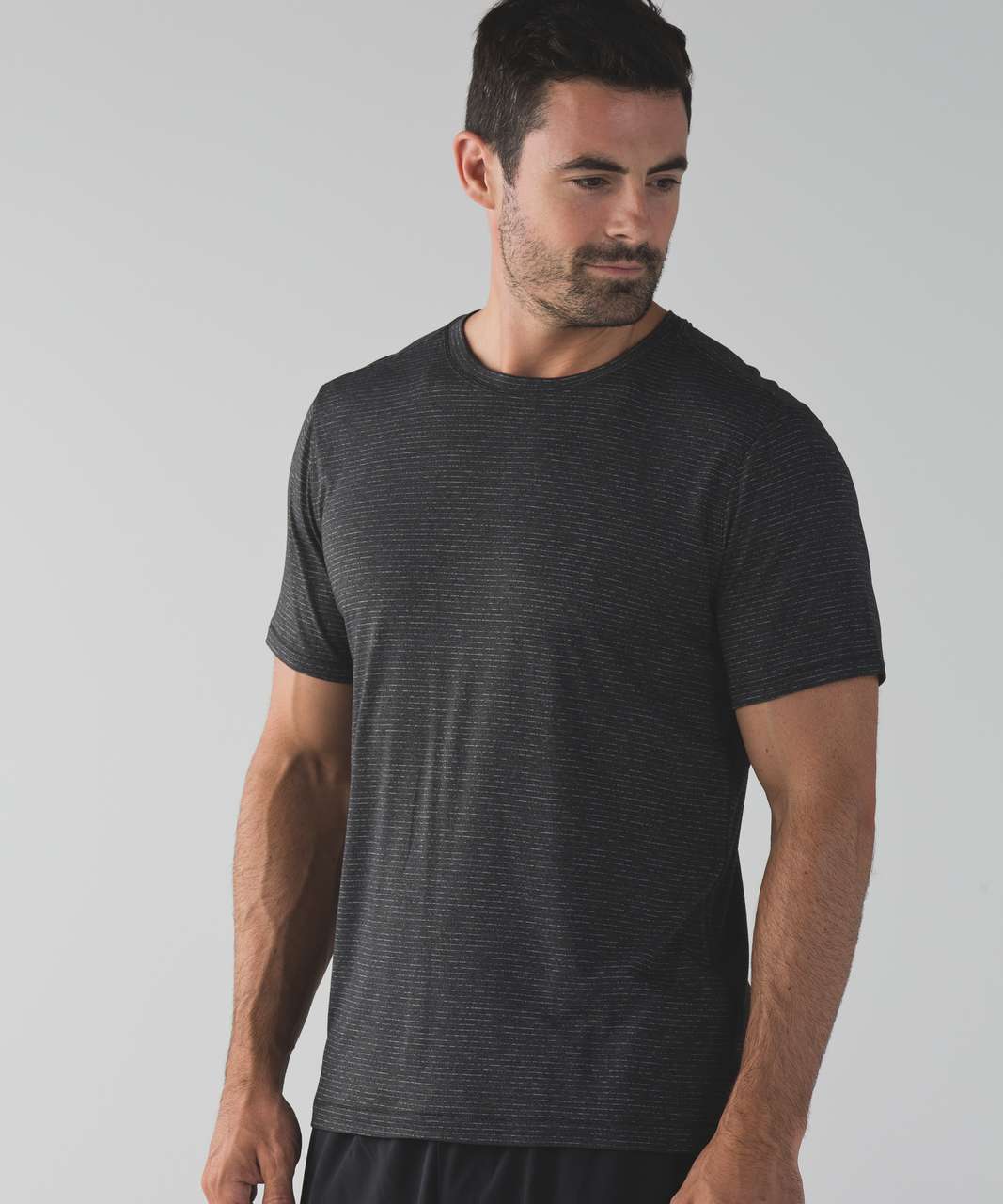 Lululemon Open Up Short Sleeve - Heathered Black