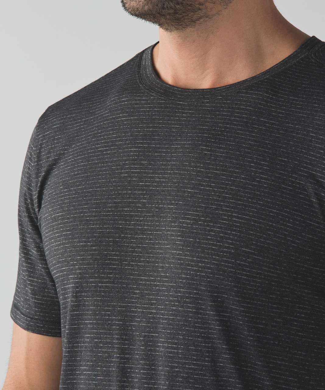 Lululemon Open Up Short Sleeve - Heathered Black