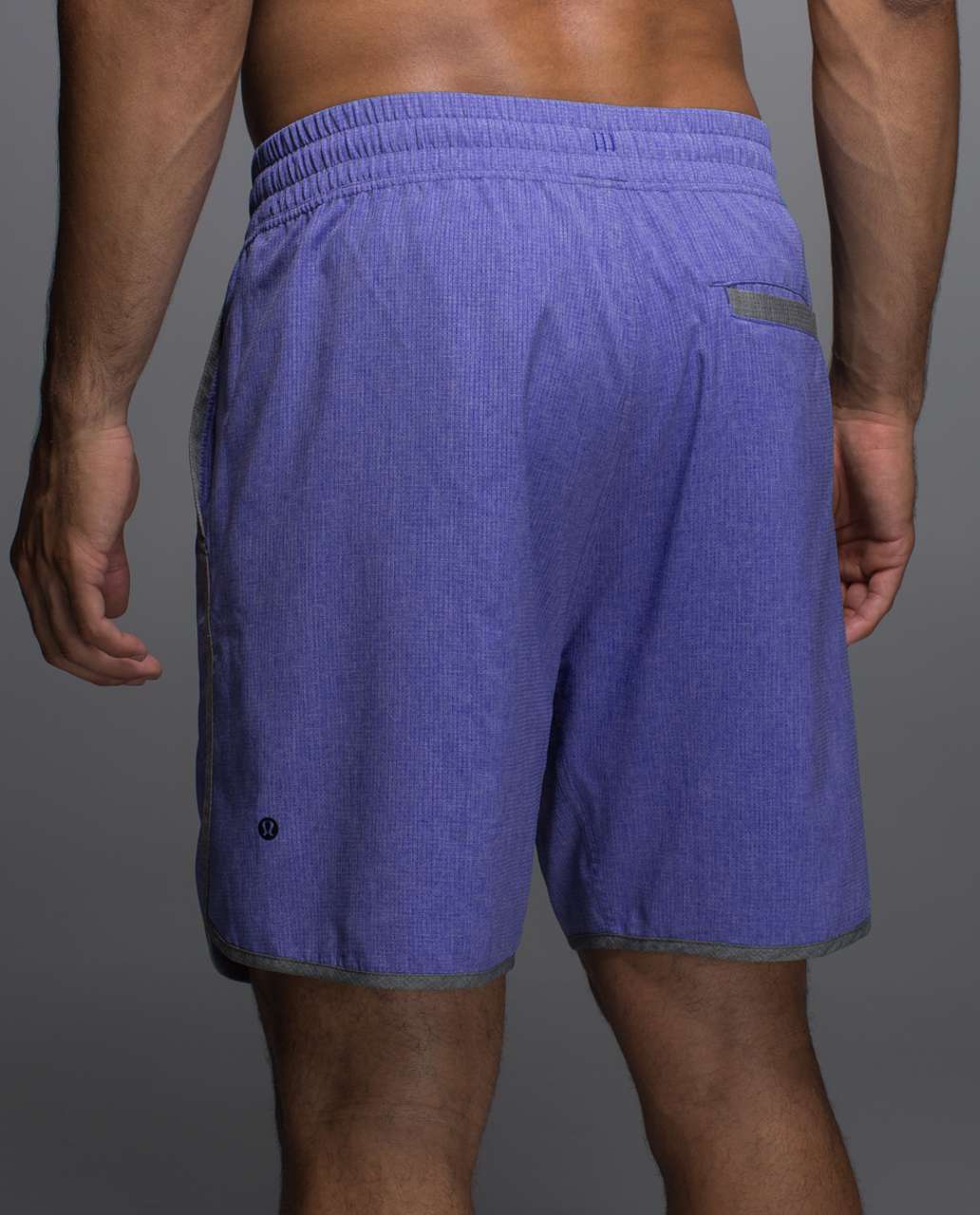 Lululemon Sundown Short *Mesh - Heathered Harbor Blue / Heathered Slate