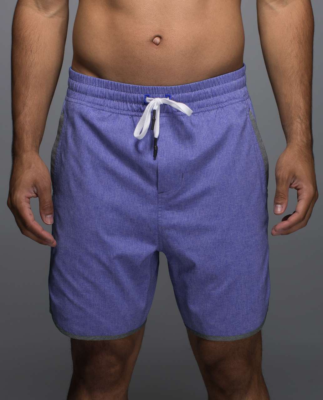 Lululemon Sundown Short *Mesh - Heathered Harbor Blue / Heathered Slate