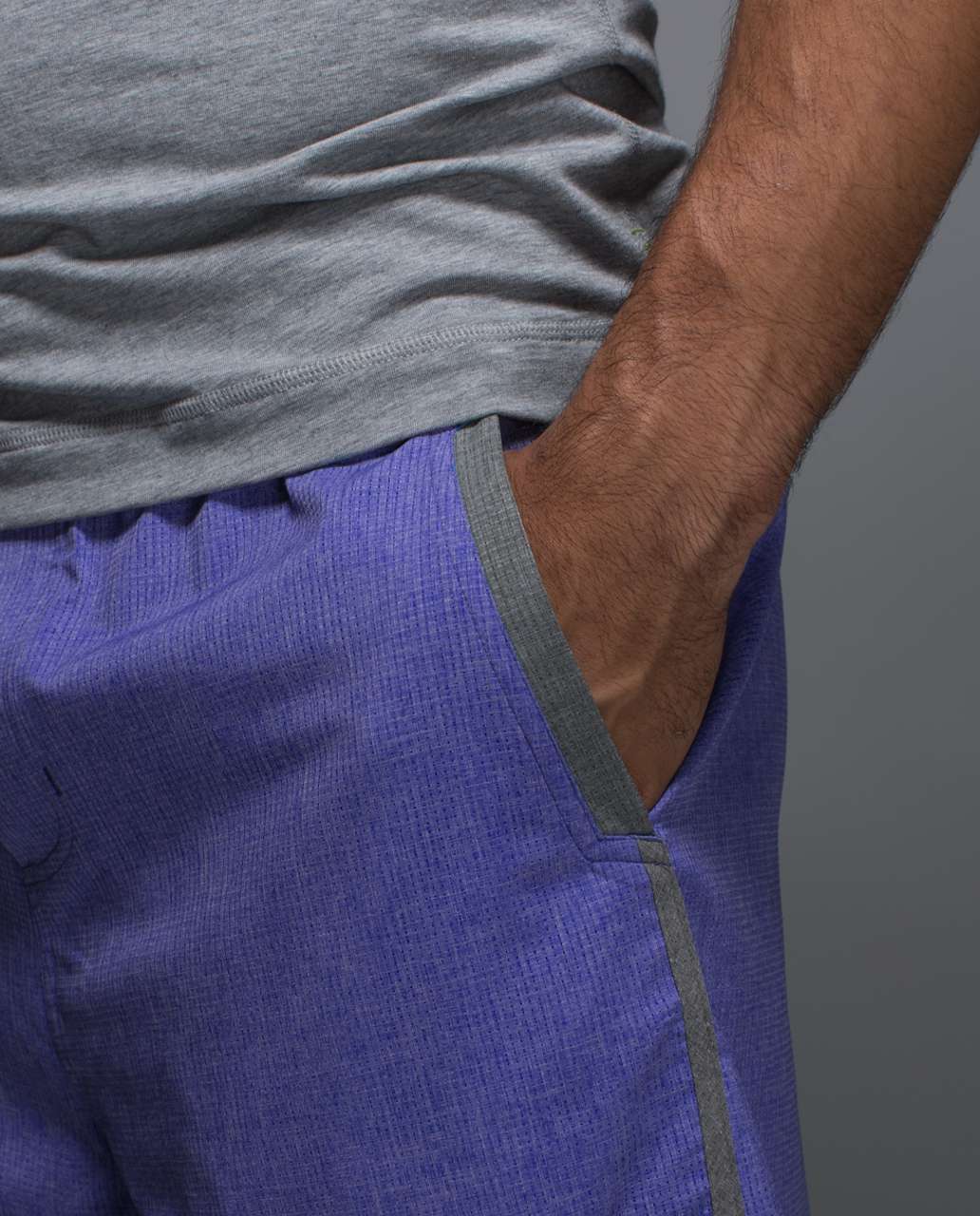 Lululemon Sundown Short *Mesh - Heathered Harbor Blue / Heathered Slate