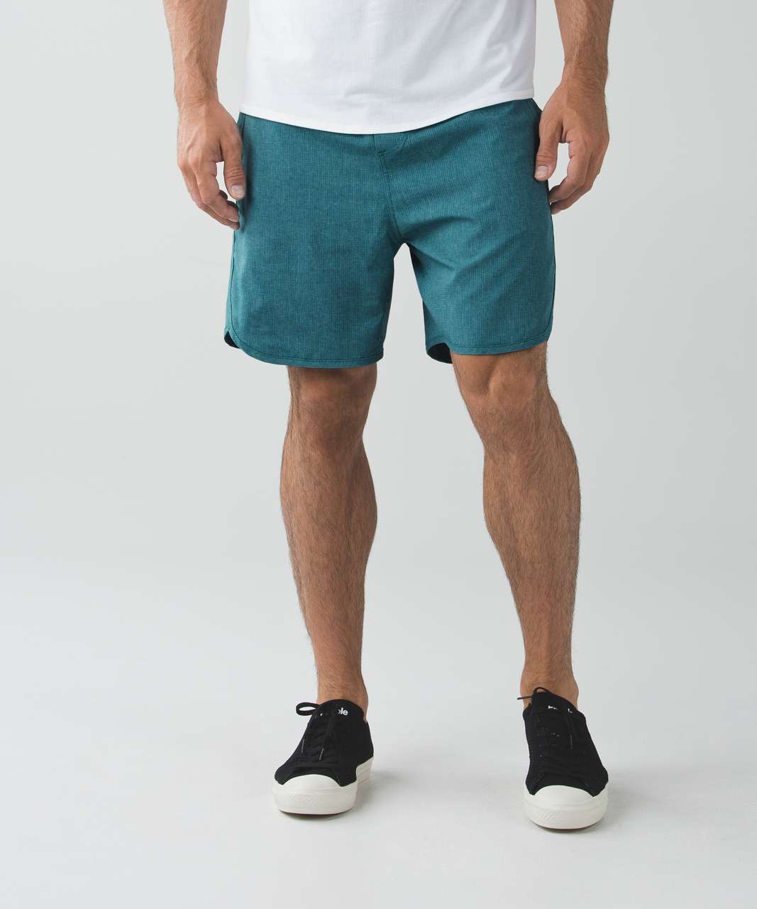 Lululemon Sundown Short *Mesh - Heathered Hunter Green