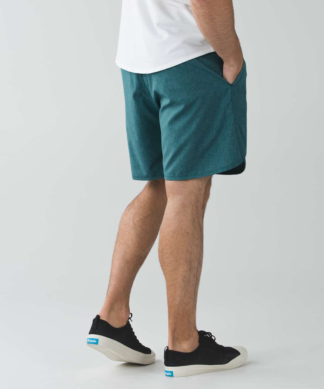 Lululemon Sundown Short *Mesh - Heathered Hunter Green