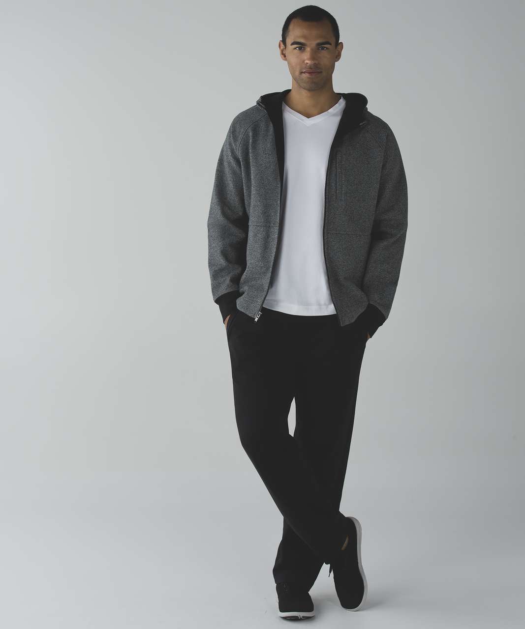 Lululemon Best Coast Hoodie - Heathered Speckled Black / Black