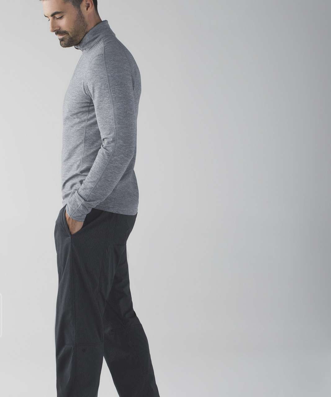 Lululemon Seawall Track Pant 2.0 (Tall) - Heathered Black / Black